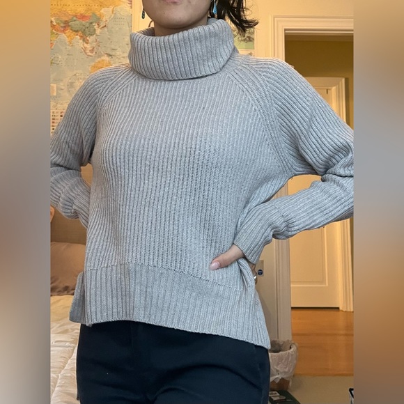 Chunky Ribbed Wilfred Free Cream Turtleneck - Picture 1 of 6
